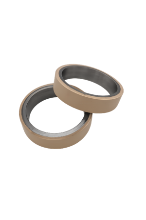 Rubber coating for rings and spacers