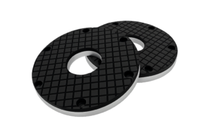 Rubber-coated plates