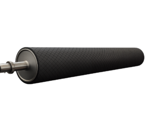Rubber-coated counter-pressure roller for winders