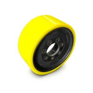 Polyurethane-coated wheels for forklifts